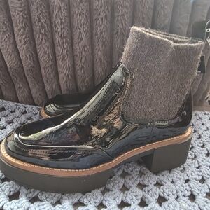 Dolce Vita Black Patent Ankle waterproof. Boots